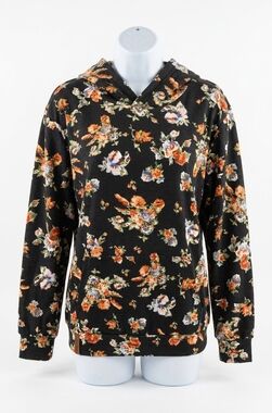 NEW AMPERSAND AVE women's stuck on you hoodie in black floral